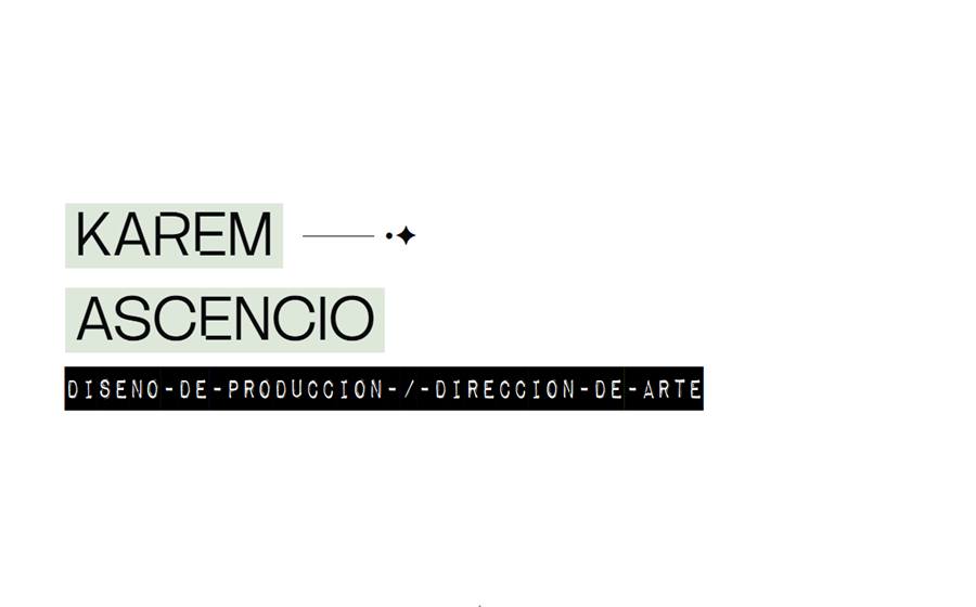 Homepage screenshot for the Karem Ascencio portfolio